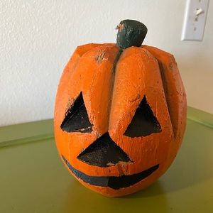 Primitive Hand carved coconut pumpkin (17)